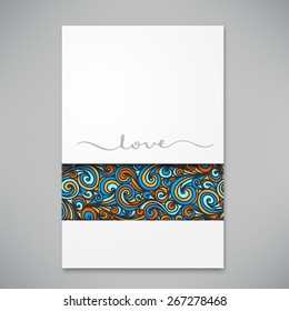 Beautiful card for invitation or announcement, vector illustration