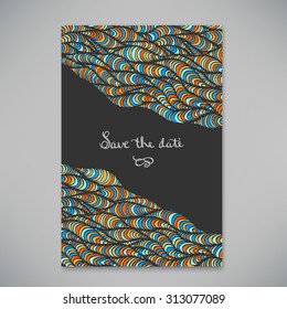 Beautiful card for invitation or announcement, vector illustration