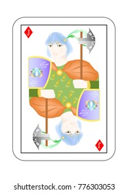 The beautiful card of the jack of diamonds  in classic style.