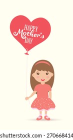 Beautiful card for Mother's Day. Vector illustration
