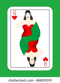 The beautiful card of the Queen of the Hearts.