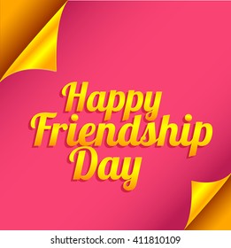 A beautiful  card with stylish text for friendship day.