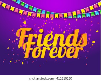 A beautiful  card with stylish text for friendship day.