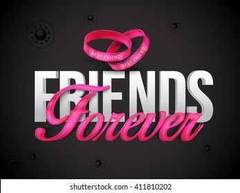 A beautiful  card with stylish text for friendship day.