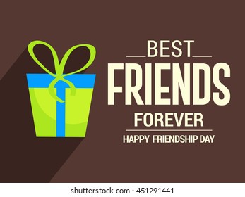 A beautiful card with stylish text for friendship day celebration.