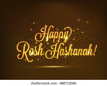 A beautiful card with stylish typography rosh hashanah!,background.