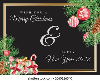 Beautiful card template christmas theme