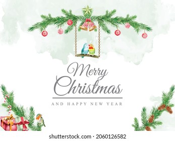 Beautiful card template christmas theme