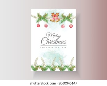 Beautiful card template christmas theme