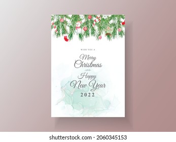 Beautiful card template christmas theme