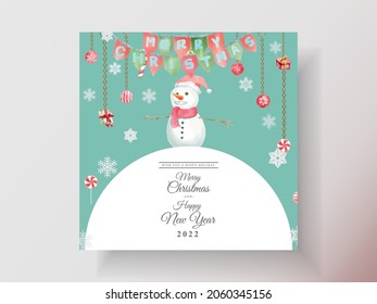 Beautiful card template christmas theme