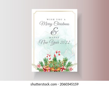 Beautiful card template christmas theme