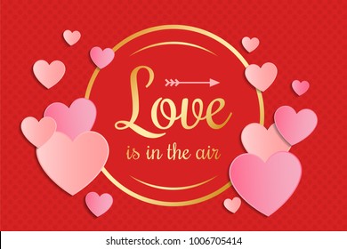 Beautiful card for Valentine's Day. Vector.
