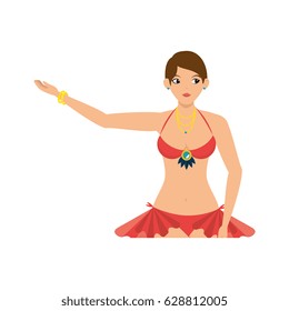 beautiful Carnival dancer character