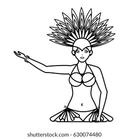 beautiful Carnival dancer character