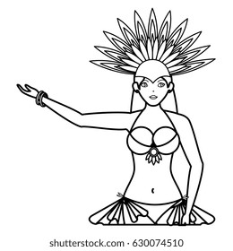 beautiful Carnival dancer character