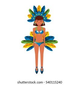 beautiful carnival dancer character vector illustration design