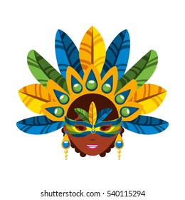 beautiful carnival dancer character vector illustration design