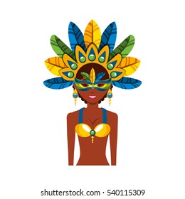 beautiful carnival dancer character vector illustration design