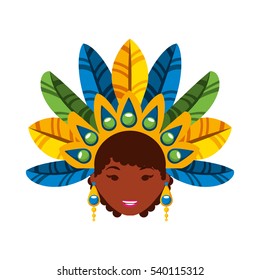 beautiful carnival dancer character vector illustration design