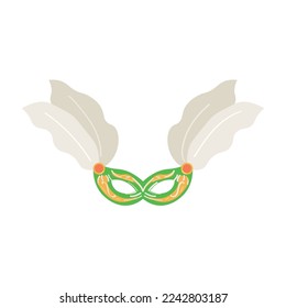Beautiful carnival mask on white background
