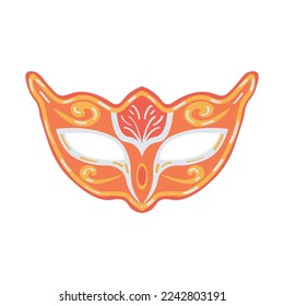 Beautiful carnival mask on white background