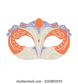 Beautiful carnival mask on white background