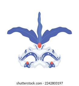 Beautiful carnival mask on white background