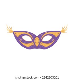 Beautiful carnival mask on white background