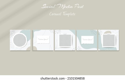 Beautiful carousel post templates set  bundle