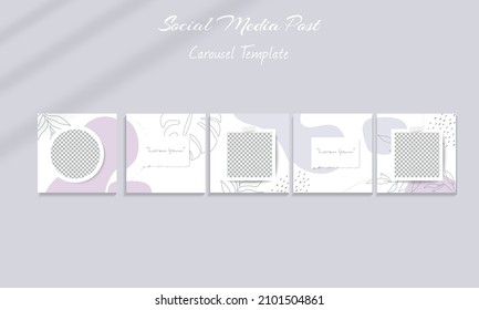 Hermosas plantillas postales carrusel conjunto