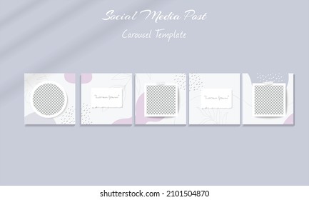 Beautiful carousel post templates set  bundle