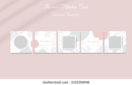 Beautiful carousel post templates set  bundle