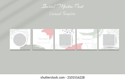 Beautiful carousel post templates set bundle