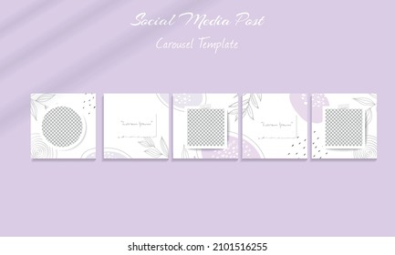 Beautiful carousel post templates set bundle