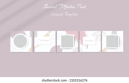 Beautiful carousel post templates set bundle