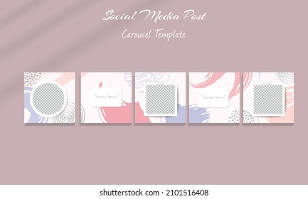 Beautiful carousel post templates set bundle
