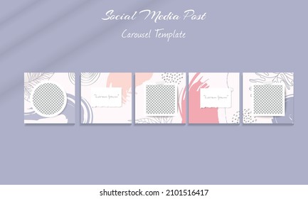 Beautiful carousel post templates set bundle