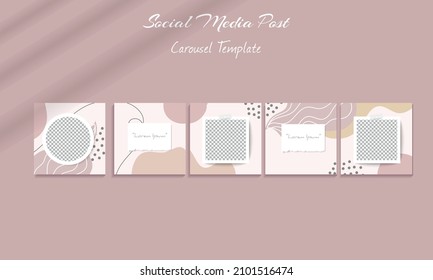 Beautiful carousel post templates set bundle