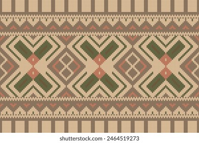 Beautiful carpet ethnic art. Geometric ethnic seamless pattern in tribal. American, Mexican style. Design for background, wallpaper, illustration, fabric, clothing, carpet, textile, batik, embroidery.