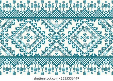 Beautiful carpet ethnic art. Geometric ethnic seamless pattern in tribal. Design for background, wallpaper, illustration, fabric, clothing, carpet, textile, batik and embroidery.
