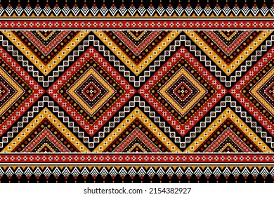 Beautiful carpet pattern art. Geometric ethnic seamless pattern in tribal. Design for background, wallpaper, vector illustration, fabric, clothing, carpet, textile, batik, embroidery.