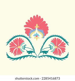 Beautiful carpet pattern - designed for pillows and for other home interior things. Traditional textile products in Uzbekistan.
