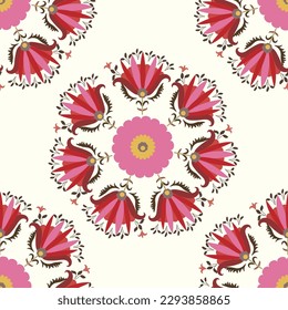 Beautiful carpet pattern - designed for pillows, napkins and for other home interior things. Traditional textile products in Uzbekistan.
