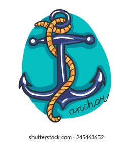 Beautiful cartoon anchor.