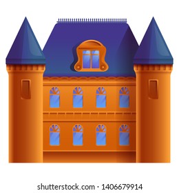 beautiful cartoon castle, vector illustration