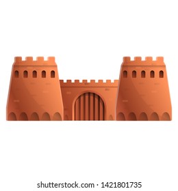 beautiful cartoon castle, vector illustration