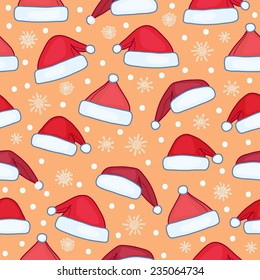 Beautiful cartoon christmas seamless vector pattern