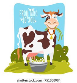 funny cow cartoon milk