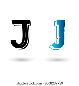 Beautiful Cartoon Letter J Typography